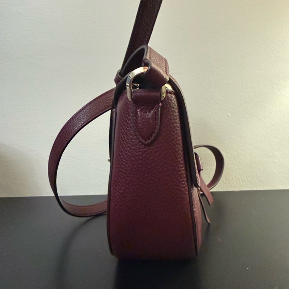 kate spade Burgundy Pebbled Leather Crossbody with Knot Detail - Picture 5 of 7